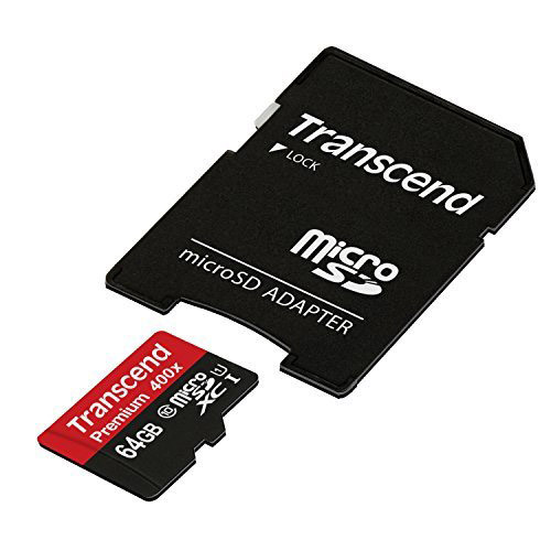 64GB MicroSDXC Class10 UHS-1 Memory Card with Adapter 60 MB/s (TS64GUSDU1)
