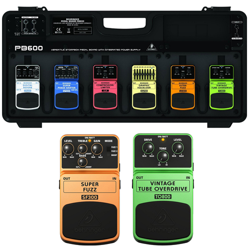 Behringer Universal Effects Floor Pedalboard w/ Tube-Sound Effects Pedal Bundle