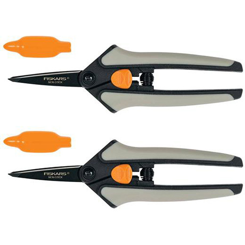 Fiskars 2 Pack Non-stick Softgrip Micro Tip Pruning Snip - 399211-1002
