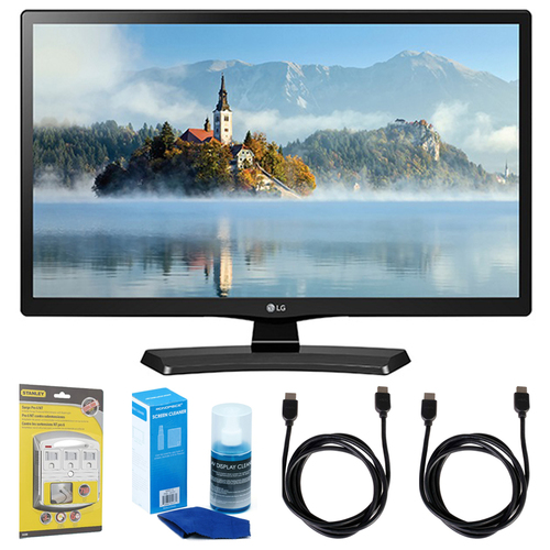 LG 28LJ4540 28` 720p HD LED TV (2017 Model) w/ Accessories Bundle