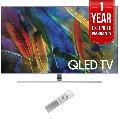 Samsung Flat 65` 4K UHD Smart QLED TV (2017 Model) w/ 1 Year Extended Warranty