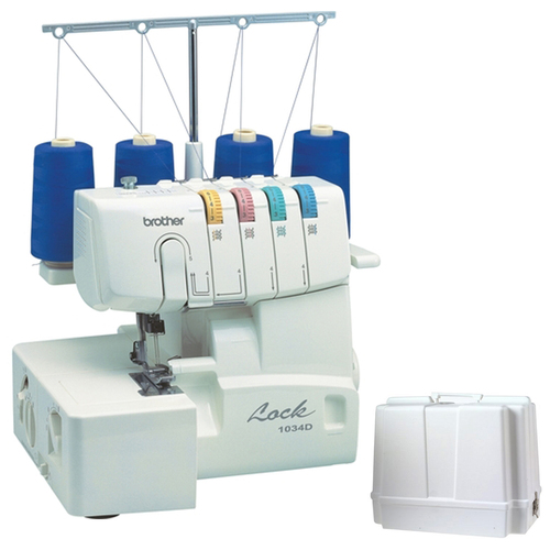 Brother 3 or 4 Thread Serger with Easy Lay In Threading 1034D with Carrying Case