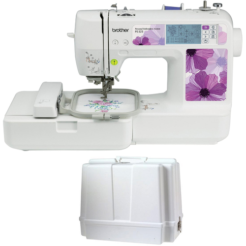 Brother Embroidery Machine 70 Designs PE525 with Carrying Case