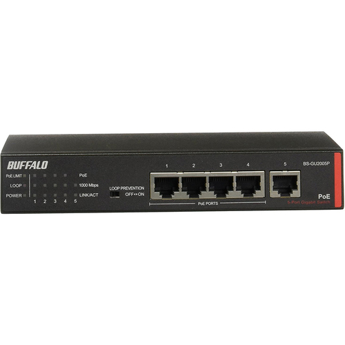 Buffalo 5-Port PoE Unmanaged Business Switches - BS-GU2005P