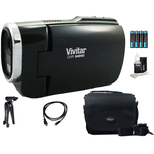 Vivitar 2.7-Inch Digital Camcorder Black Accessory Kit (DVR949-BLK/KIT-FHU)