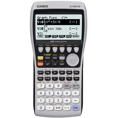 Casio FX-9860GII Graphing Calculator - 8 Line(s) - 21 Character(s) - LCD