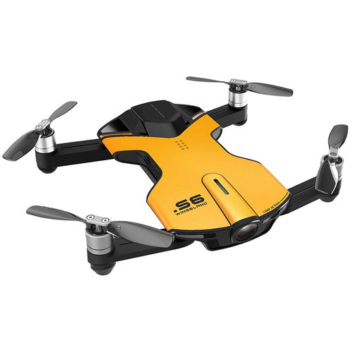 Wingsland S6 Quadcopter Yellow Mini Pocket Drone 4K Camera (Outdoor Edition)