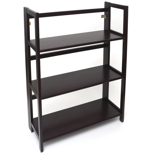 Lipper International 3 Shelf Folding Bookcase Espresso Finish - 517E