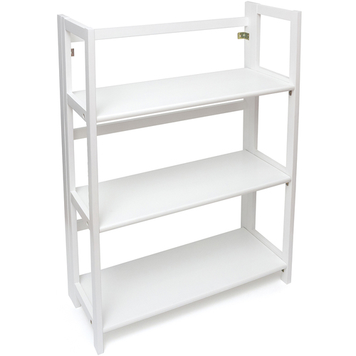 Lipper International 3 Shelf Folding Bookcase White Finish - 517W