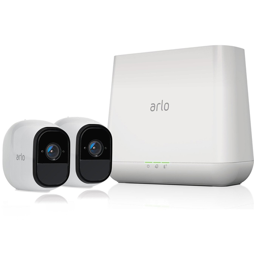 Netgear Arlo Pro Security System with Siren - 2 Rechargeable Wire-Free HD Cameras