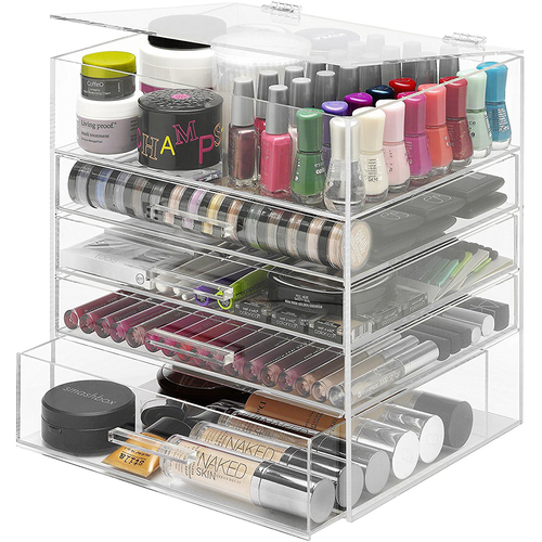 Whitmor Extra-Large Cosmetic Organizer and Jewelry Storage Display Case - 6477-5512