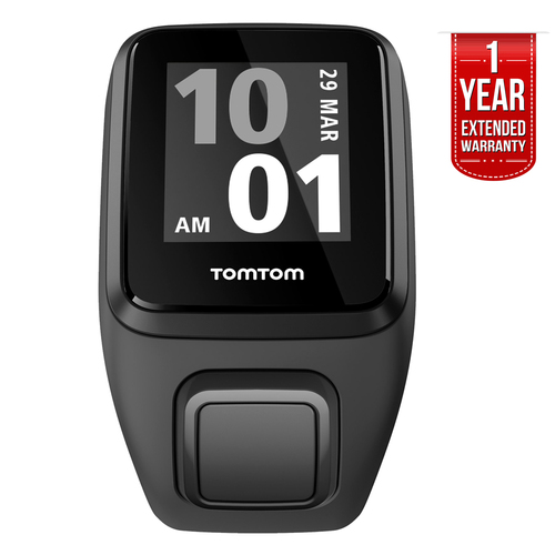 TomTom Spark 3 Cardio, GPS Fitness Watch + HR Monitor Black, Small + EXTENDED WARRANTY