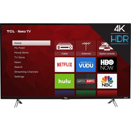TCL 43S405 43` Class S-Series 4K UHD HDR Roku Smart TV (2017 Model)