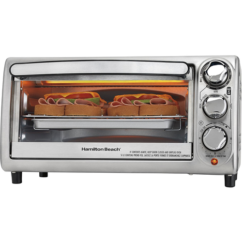 Hamilton Beach 4-Slice Stainless Steel Toaster Oven w/ Bagel Mode - 31142