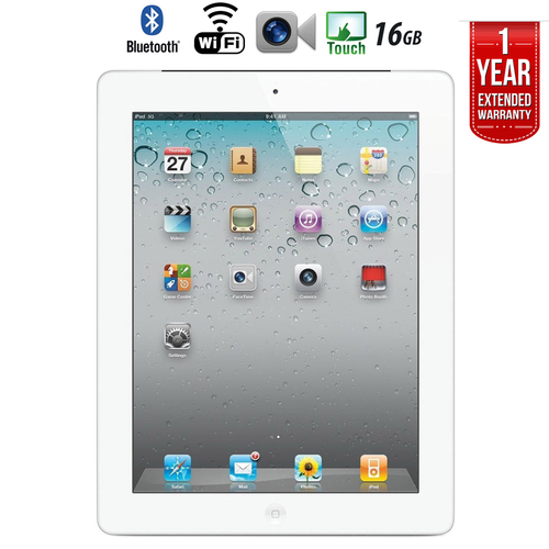 Apple iPad 2 Tablet 2nd Gen (16GB, Wifi, White) + Extended Warranty  - Refurbished