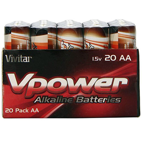 Vivitar AA Alkaline Batteries, 20 Count (V-20AA-ALK)