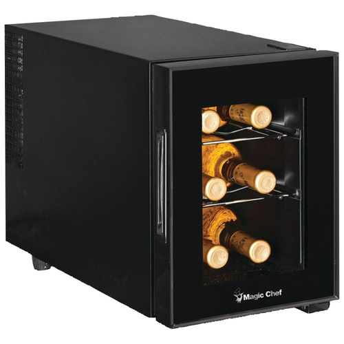 Magic Chef 6-Bottle Thermoelectric Wine Cooler in Black - MCWC6B