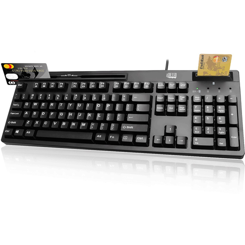 Adesso EasyTouch 630RB Smart Card & Magnetic Stripe Reader Keyboard