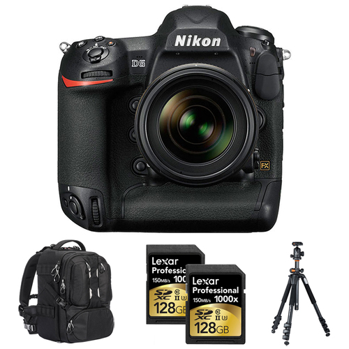 Nikon D5 20.8MP FX-Format DSLR Camera Body (CF Version) w/ Backpack bundle