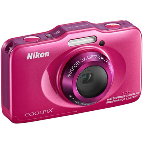 Nikon COOLPIX S31 10.1MP 720p HD Video Waterproof Digital Camera, Pink, Refurbished