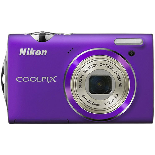 Nikon COOLPIX S5100 12MP Slim Purple Digital Camera w/ 720p HD Video - Refurbished