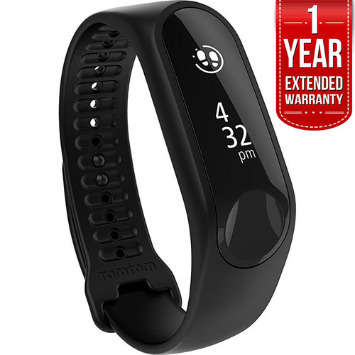 TomTom 1AT0.002.01 Touch Cardio Fitness Tracker - Black - Large with Extended Warranty