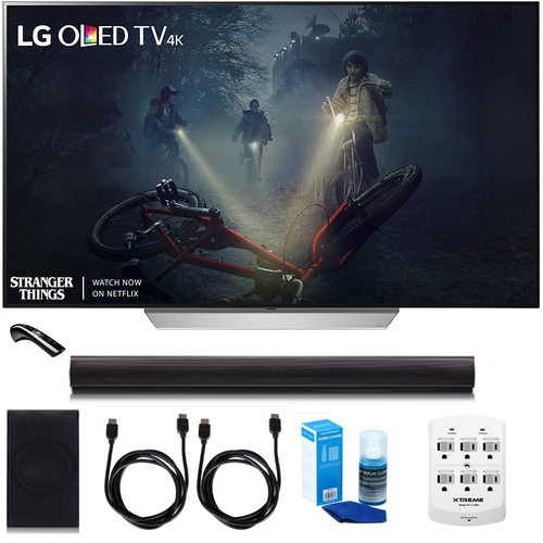 LG OLED55C7P - 55` C7 OLED 4K HDR Smart TV w/LGSH7B 4.1ch Wi-Fi Sound Bar Bundle