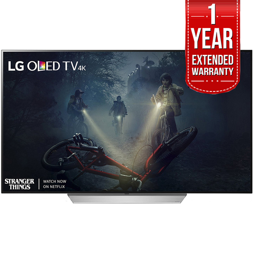 LG 55` C7P OLED 4K HDR Smart TV (2017 Model) + Extended 1 Year Warranty Bundle