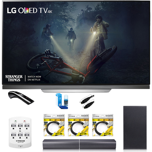 LG OLED65E7P - 65` E7 OLED 4K HDR Smart TV w/LGSH7B 4.1ch Wi-Fi Sound Bar Bundle