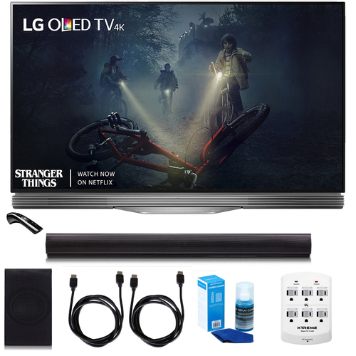 LG LG OLED55E7P - 55` E7 OLED 4K HDR Smart TV w/LGSH7B 4.1ch Wi-Fi Sound Bar Bundle
