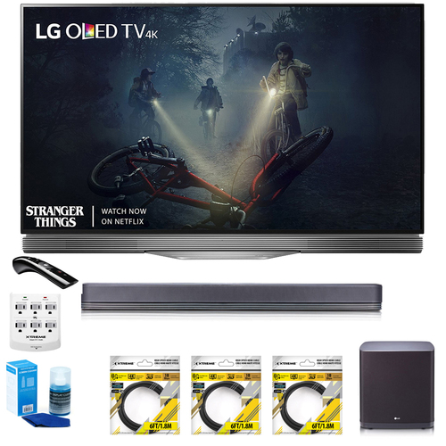 LG 55` E7 OLED 4K HDR Smart TV OLED55E7P w/LG SJ9 Hi-Resolution Sound Bar Bundle