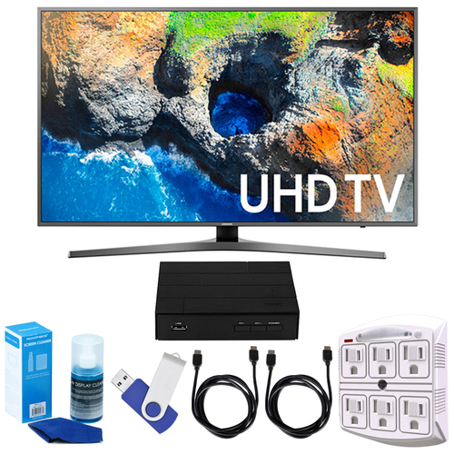 Samsung 48.5` 4K UHD Smart LED TV (2017) + Terk HD TV Tuner 16GB Hook-Up Bundle