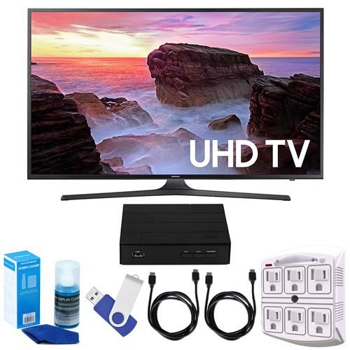 Samsung 43` 4K UHD Smart LED TV (2017) + Terk HD TV Tuner 16GB Hook-Up Bundle