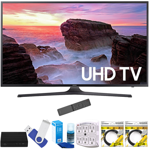 Samsung 40` 4K Ultra HD Smart LED TV 2017 Model with Terk Tuner Bundles