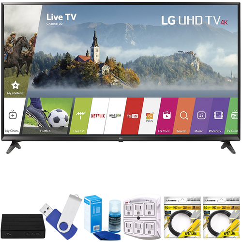 LG 49` Super UHD 4K HDR Smart LED TV 2017 Model 49UJ6300 with Terk Tuner Bundle