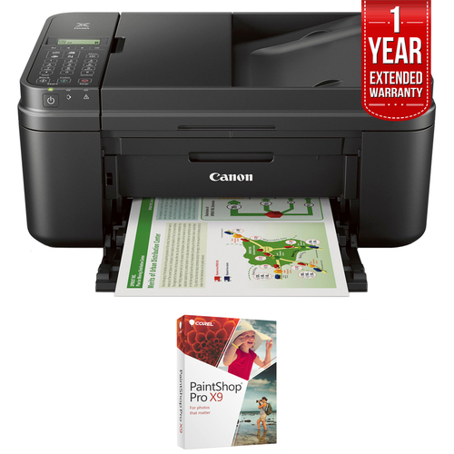Canon WiFi All-In-One Printer Scanner Copier Fax w/ Paint Shop Pro X9 Bundle