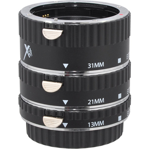 Xit Auto Focus Macro Extension Tube for Canon (13mm, 21mm & 31mm) Black - XTETC