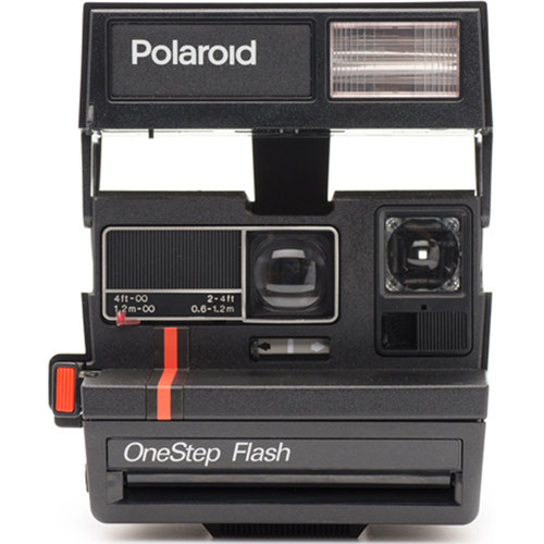 Impossible Polaroid 600 Instant Film Square Camera with automatic flash (Red Stripe) 1495