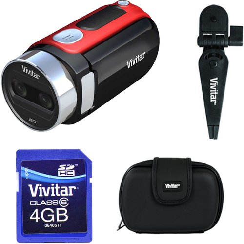 Vivitar Digital Video Camera Accessory Kit (DVR790-RED/KIT-AMX)