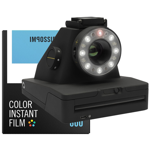 Impossible Project I-1 Analog Instant Photo Camera +Flash w/ Instant Lab Color Film Bundle