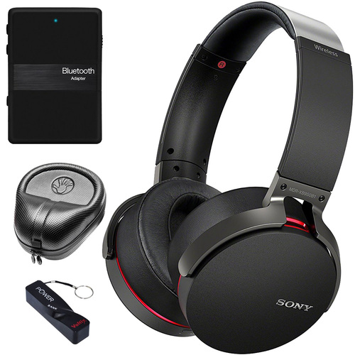 Sony 2017 XB950B1 Extra Bass Wireless Headphones, Black - Audio Accessory Kit