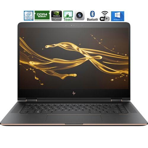 Hewlett Packard 15-BL075NR 15.6` Spectre x360 Intel i7-7500U 4K Touch Laptop - Refurbished
