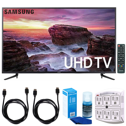Samsung 58` Smart MU6100 Series LED 4K UHD TV w/ Wi-Fi + Accessories Bundle