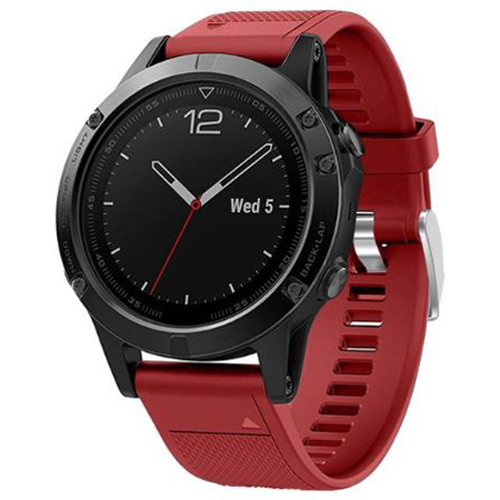General Brand Red Silicone Wrist Band for Garmin Fenix 5 Smartwatch