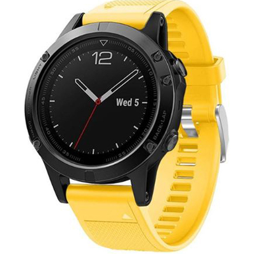 General Brand Yellow Silicone Wrist Band for Garmin Fenix 5 Smartwatch