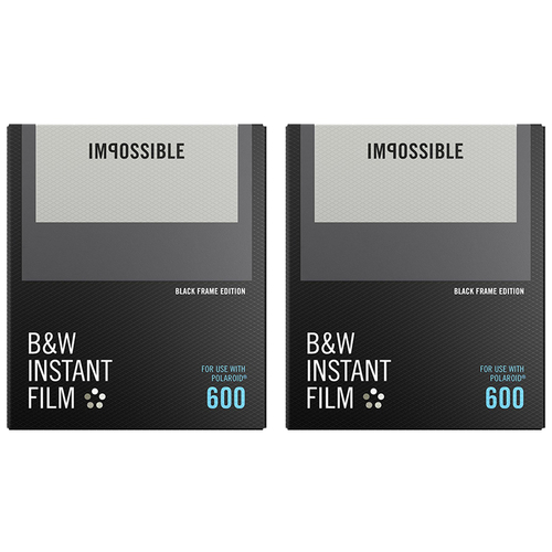 Impossible 2-Pack Black & White Instant Film Black Frame for Polaroid 600-Type Cameras