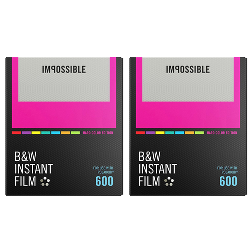 Impossible 2-Pack Black & White Instant Film Color Frame for Polaroid 600-Type Cameras