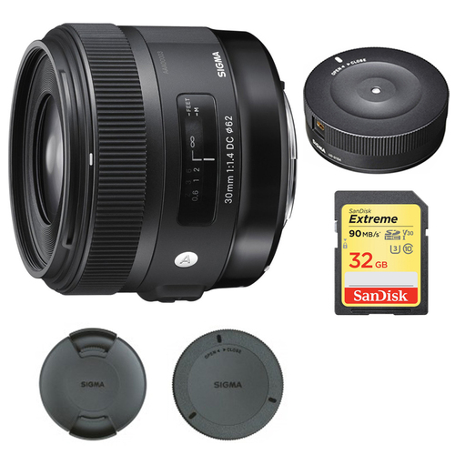 Sigma 30mm F1.4 ART DC HSM Lens for Nikon Digital SLR Cameras w/ USB Dock Bundle