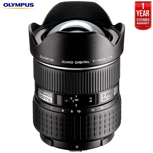 Olympus 7-14mm f4.0 Zuiko Digital Zoom Lens + 1 Year Extended Warranty (Refurbished)