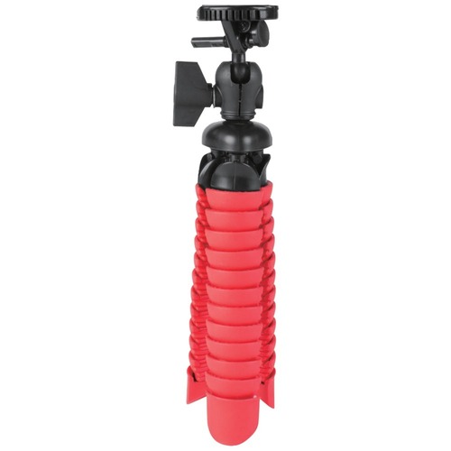 Deco Photo 12-Inch Compact Rubberized Spider Tripod & Support, Large (Red) SP12-RED
